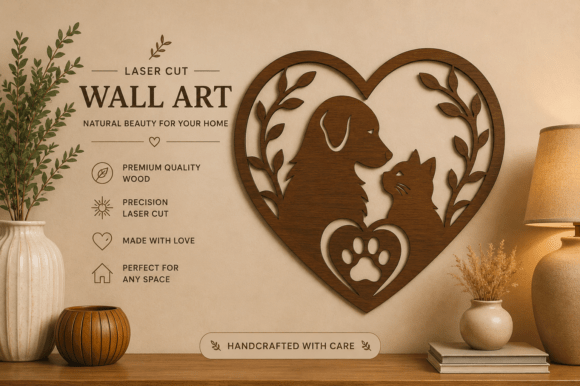 Beautiful Dog Wall Art SVG for Creative Projects