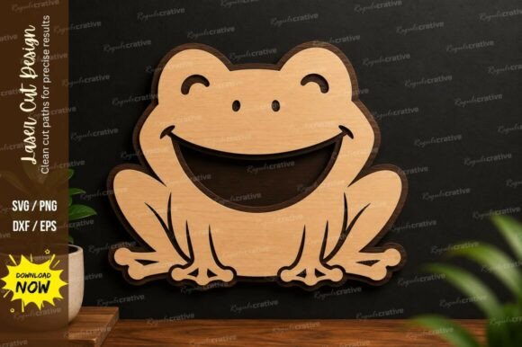 Charming Frog Laser Cut SVG for Creative Projects