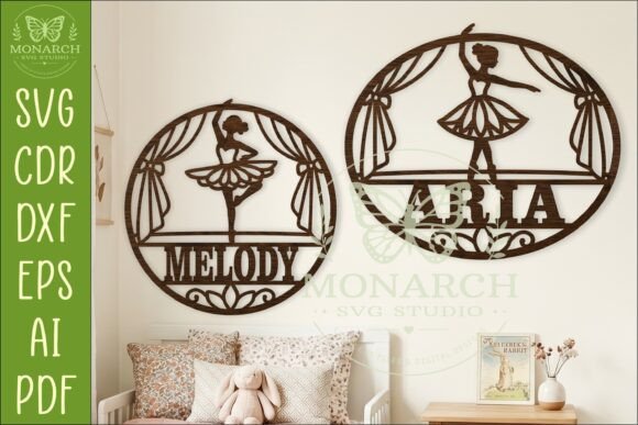 Create a Personalized Ballerina Name Sign with This SVG