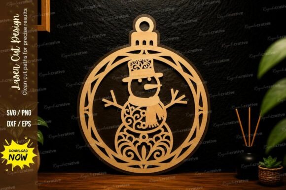 Create Charming Decor with a Snowman Ornament Frame Laser Cut SVG