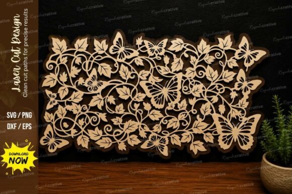 Create H1 From Butterfly Floral Panel Laser Cut Svg MAXIMUM 60 CHARACTERS with Rules Natural, not keyword stuffing, Plain text title only, no list, no explanation, no quotes, no markdown