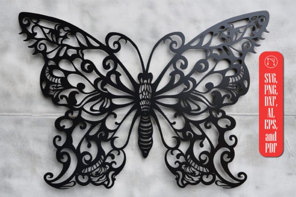 Enchant Your Designs with Mystical Butterfly Laser Cut Decor SVG