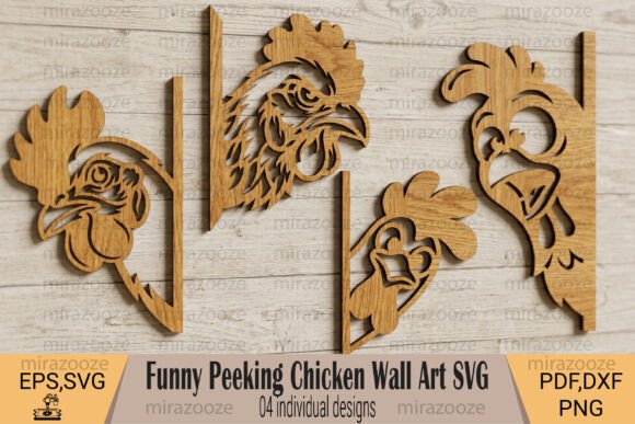 Funny Peeking Chicken Wall Art SVG: A Farmhouse Crafting Delight