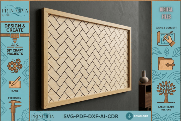 Geometric Wood Wall Art Laser Cut Files