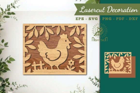 Hen Lasercut Decoration SVG: Crafting Precision
