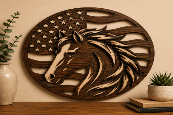 Horse Wall Art SVG Laser Cut File for Elegant Decor