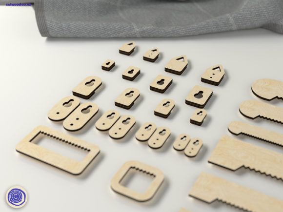 Sawtooth Picture Hanger Set: Precision Laser Cut Design