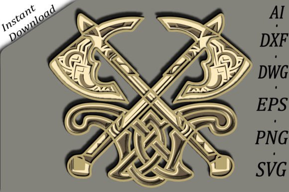 Viking Ax Multilayer Svg: A Unique Design for Creative Projects